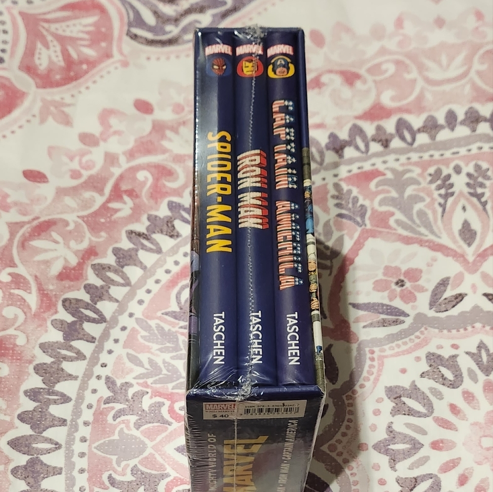 3 Books Taschen The Mighty World Marvel Spiderman Iron Man Captain America NWT